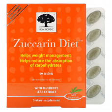 New Nordic US Inc, Zuccarin Diet, добавка для похудения, 60 таблеток
