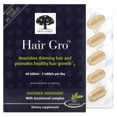 New Nordic US Inc, Hair Gro, 60 капсул