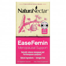 NaturaNectar, EaseFemin, поддержка при менопаузе, 30 растительных капсул