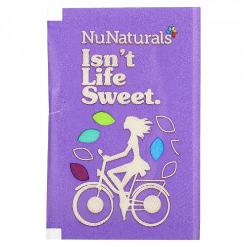 NuNaturals, NuStevia, белый порошок стевии, 100 пакетиков, 100 г (3,5 унции)
