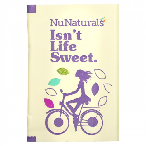 NuNaturals, Органический подсластитель, стевия и архат, 70 пакетиков, 2,47 унции (70 г)