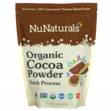 NuNaturals, Органический какао-порошок, 454 г (1 фунт)