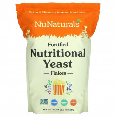 NuNaturals, Обогащенные пищевые дрожжи в хлопьях, 680 г (24 унции)