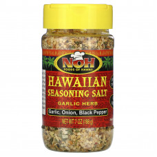 NOH Foods of Hawaii, Гавайская соль приправы, чесночные травы, 7 унций (198 г)