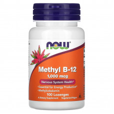 NOW Foods, Methyl B-12, метилкобаламин, 1000 мкг, 100 таблеток для рассасывания