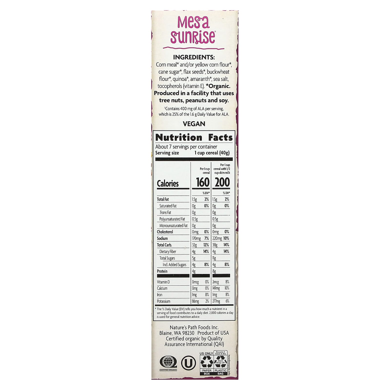 Nature's Path, Organic, Mesa Sunrise, 10.6 oz (300 g)