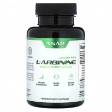 Snap Supplements, L-аргинин, без кофеина, 60 капсул