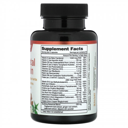 Snap Supplements, Витамин для беременных, 60 капсул