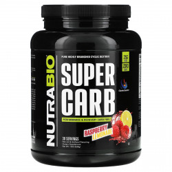 NutraBio, Super Carb, малиновый лимонад, 834 г (1,8 фунта)