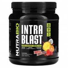 NutraBio, Intra Blast, заряд аминокислот во время тренировки, пунш из тропических фруктов, 717 г (1,6 фунта)