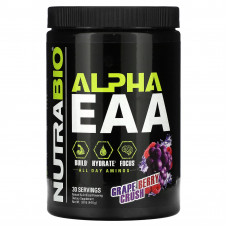 NutraBio, Alpha EAA, незаменимые аминокислоты, со вкусом винограда и ягод, 444 г (0,98 фунта)