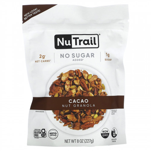 NuTrail, Ореховая гранола, какао, 227 г (8 унций)