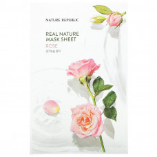 Nature Republic, Real Nature Beauty Mask Sheet, Rose, 1 шт., 23 мл (0,77 жидк. Унции)
