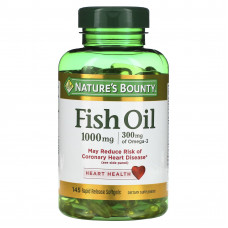 Nature's Bounty, рыбий жир, 1000 мг, 145 мягких таблеток быстрого высвобождения