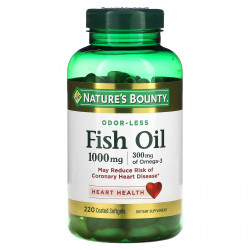Nature's Bounty, рыбий жир, 1000 мг, 220 капсул в оболочке