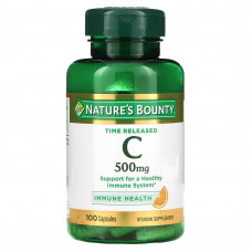 Nature's Bounty, Витамин C с замедленным высвобождением, 500 мг, 100 капсул
