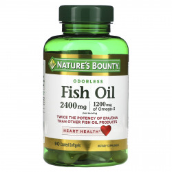 Nature's Bounty, Рыбий жир, 1,200 мг, 90 мягких таблеток с покрытием