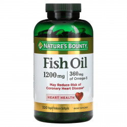 Nature's Bounty, рыбий жир, 1200 мг, 320 мягких таблеток быстрого высвобождения