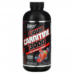 Nutrex Research, Liquid Carnitine 3000, со вкусом ягод, 473 мл (16 жидких унций)