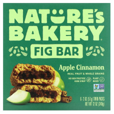 Nature's Bakery, Инжирный батончик, яблоко и корица, 6 двойных пакетиков по 57 г (2 унции)