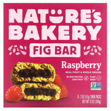 Nature's Bakery, Инжирный батончик, малина, 6 двойных пакетиков по 57 г (2 унции)