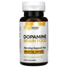 Natural Stacks, Dopamine Brain Food, 60 вегетарианских капсул