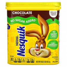 Nesquik, Nestle Powder, какао-порошок с шоколадным вкусом, без добавления сахара, 453,5 г (16 унций)