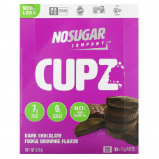 The No Sugar Company, Cupz, брауни с помадкой из темного шоколада, 30 шт. по 17 г (0,6 унции)
