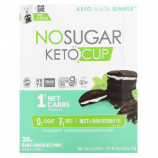 The No Sugar Company, Keto Cup, темный шоколад с мятой, 30 шт. по 17 г (0,6 унции)