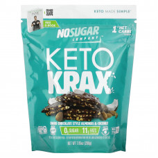 The No Sugar Company, Keto Krax, темный шоколад с миндалем и кокосом, 200 г (7,05 унции)