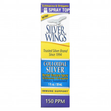 Natural Path Silver Wings, Коллоидное серебро, спрей с травяной настойкой, 150 ч/млн, 1 жидк. унц. (30 мл)
