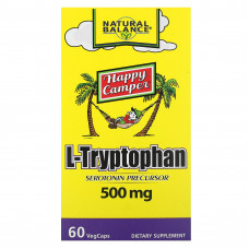Natural Balance, Happy camper, L-триптофан, 500 мг, 60 растительных капсул