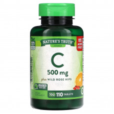 Nature's Truth, Витамин C плюс шиповник шиповника, 500 мг, 110 таблеток