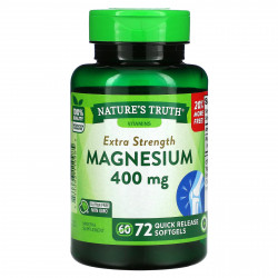 Nature's Truth, Магний Extra Strength, 400 мг, 72 мягких капсулы быстрого высвобождения
