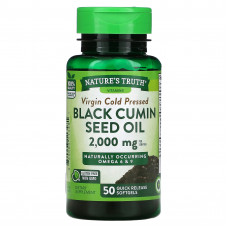 Nature's Truth, Масло семян черного тмина, 1000 мг, 50 капсул быстрого действия