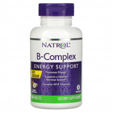 Natrol, Комплекс витаминов группы B, быстрорастворимые, натуральный кокосовый вкус, 90 таблеток