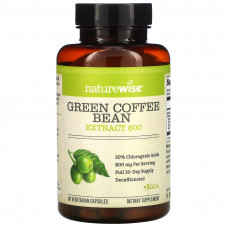 NatureWise, Экстракт зеленых кофейных зерен, 800 мг, 60 вегетарианских капсул