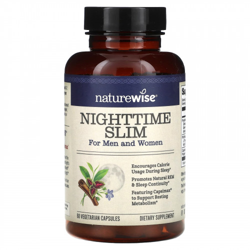 NatureWise, NightTime Slim, для мужчин и женщин, 60 вегетарианских капсул