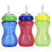 Nuby, Clik-it FlexStraw Cup, для детей от 12 месяцев, для мальчиков, 3 шт. В упаковке, 300 мл (10 унций)