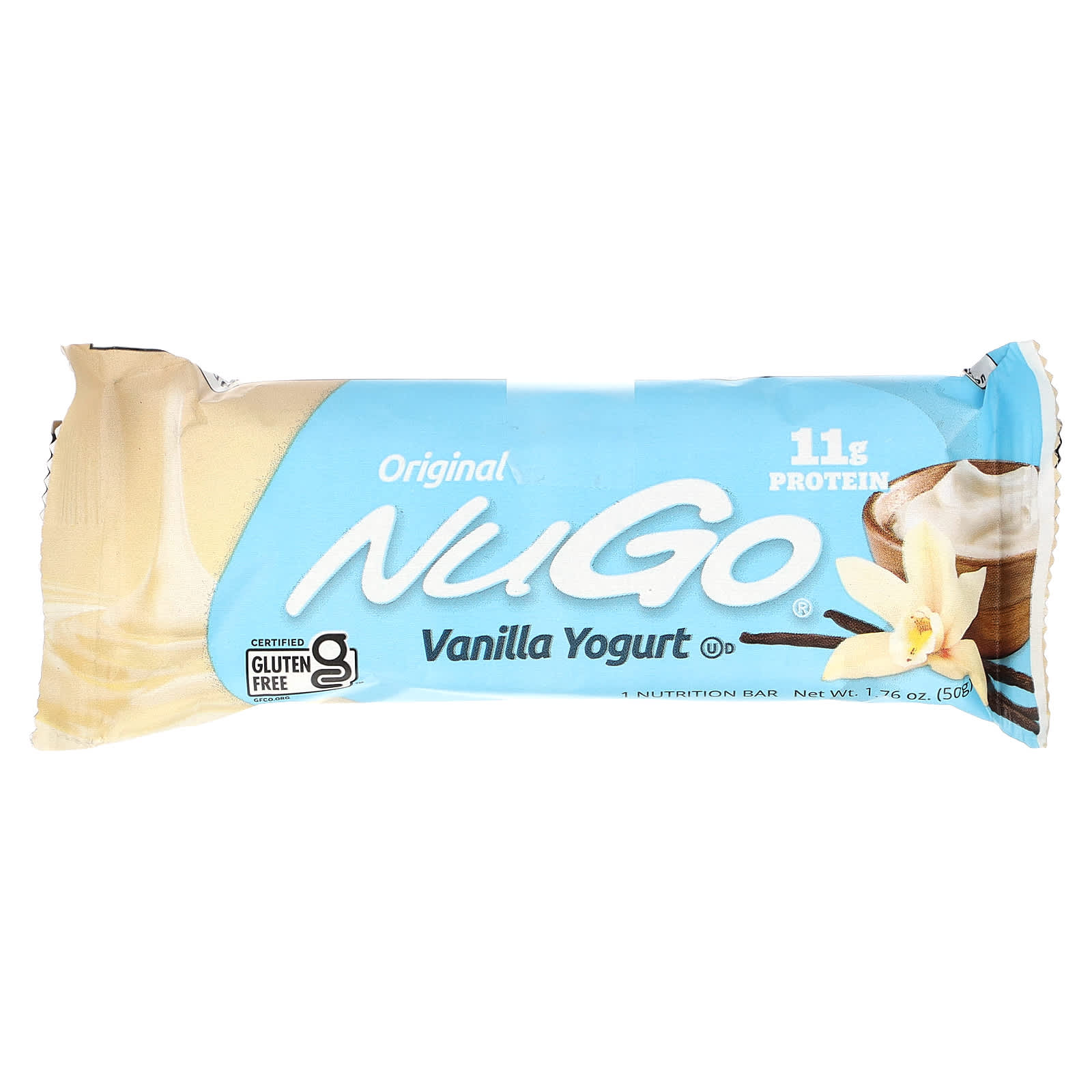 NuGo Nutrition, Original Bar, ванильный йогурт, 15 батончиков, 50 г (1,76 унции)