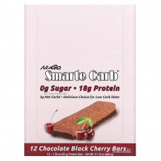 NuGo Nutrition, Smarte Carb Bar, шоколад с черной вишней, 12 батончиков, 50 г (1,76 унции)