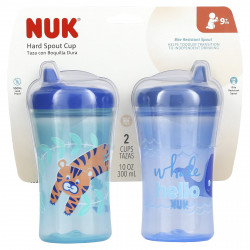 NUK, First Essentials, чашка с жестким носиком, от 9 месяцев, 2 чашки, 300 мл (10 унций)