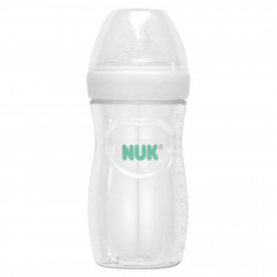 NUK, Simply Natural, для груди и флакона с безопасной температурой, для детей от 1 месяца, со средней текучестью, 270 мл (9 унций)