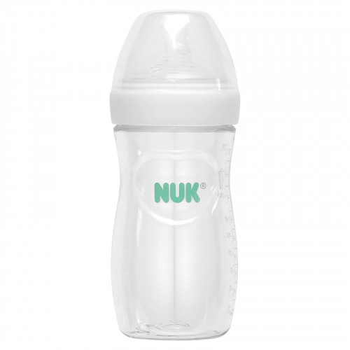 NUK, Simply Natural, для груди и флакона с безопасной температурой, для детей от 1 месяца, со средней текучестью, 270 мл (9 унций)