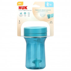 NUK, Everlast Weighted Straw Cup, для детей от 12 месяцев, бирюзовый, 300 мл (10 унций)