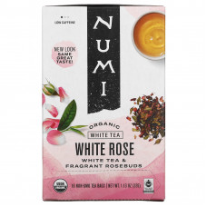 Numi Tea, органический чай, белый чай, белая роза, 16 чайных пакетиков, 32 г (1,13 унции)