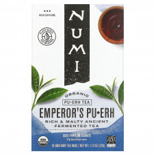 Numi Tea, Органический чай пуэр, императорский пуэр, 16 чайных пакетиков, 32 г (1,13 унции)