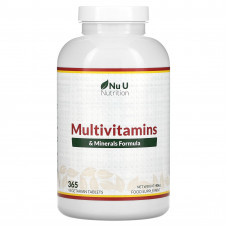 Nu U Nutrition, Мультивитаминно-минеральный комплекс, 365 таблеток растительного происхождения