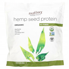 Nutiva, Органический конопляный белок с высоким содержанием клетчатки, 3 фунта (1,36 кг)