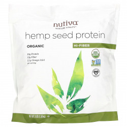 Nutiva, Органический конопляный белок с высоким содержанием клетчатки, 3 фунта (1,36 кг)